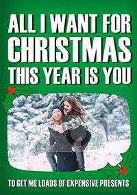 You And Presents Photo Christmas Card