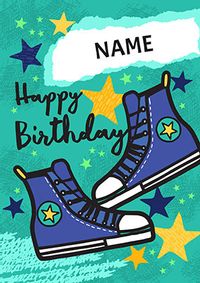 Tap to view Happy Birthday Trainers Personalised Card