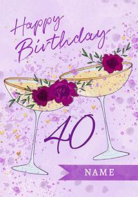 40th Birthday Gin Personalised Card