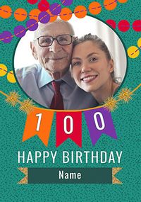 Tap to view Personalised 100th Birthday Photo Card
