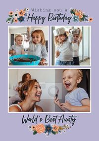 Tap to view Worlds Best Auntie Birthday Photo Card