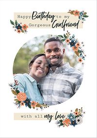 Tap to view Dainty days Girlfriend Photo Birthday Card