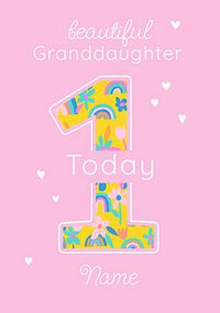 Daisy May Granddaughter 1st Birthday Card