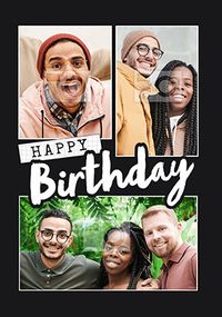 3 Photo Birthday Card