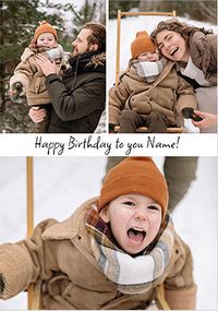 Multi Family Birthday Photo Card