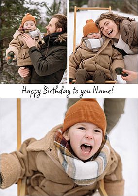 Multi Family Birthday Photo Card