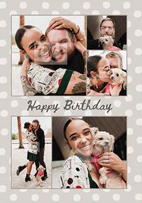 Tap to view Essentials Five Photo Birthday Card