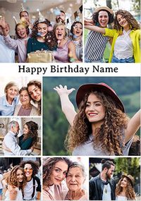 8 Photo Birthday Card