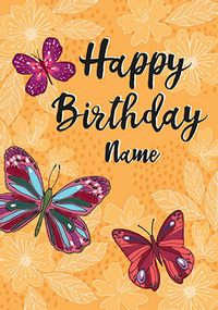 Tap to view Butterfly Personalised Birthday Card