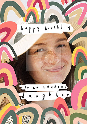 Awesome Daughter Photo Birthday Card