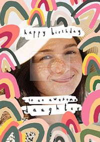 Tap to view Awesome Daughter Photo Birthday Card