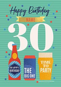 30TH Birthday Beer Card