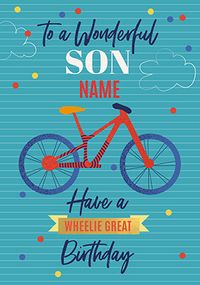 Tap to view Son Wheelie Great Personalised Birthday Card