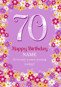 Tap to view Seventy Years Young Personalised Birthday Card
