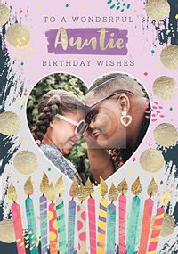 Little Wish Wonderful Auntie Photo Birthday Card