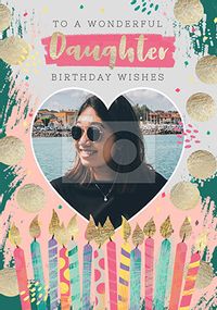 Tap to view Wonderful Daughter Photo Birthday Card