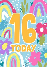 Tap to view 16 Rainbows Birthday Card