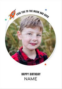 Tap to view Rocket Photo Birthday Card