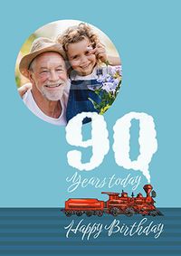 90 Years Today Photo Birthday Card