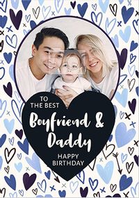 Daddy & Boyfriend Photo Birthday Card