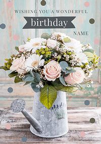 Tap to view Wonderful Birthday Floral Personalised Card