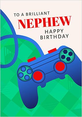 Nephew Gaming Personalised Birthday Card