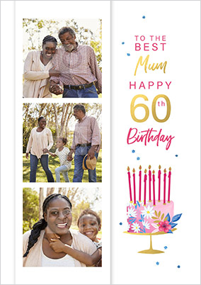 Mum 60TH Birthday Photo Card