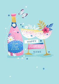 Tap to view Pop Fizz Clink Happy Birthday Card