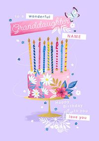Personalised Gorgeous Granddaughter Birthday Card