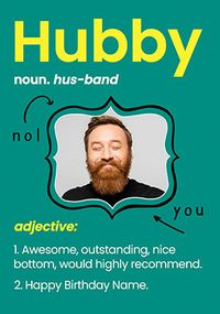 Tap to view Awesome Hubby Photo Birthday Card
