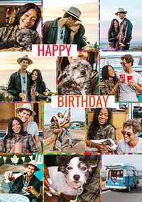 12 Photo Birthday Card