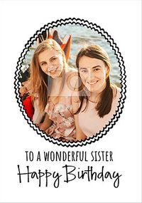 Sister Framed Photo Birthday Card