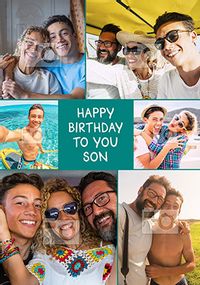 Happy Birthday to You Son 6 Photo Card