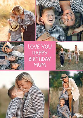 Love You Mum Happy Birthday Card