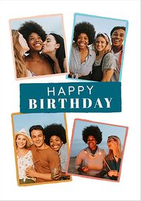 4 Photo Happy Birthday Card