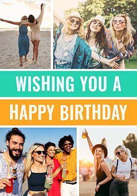 Wishing you a Happy Birthday 2 Photo Birthday Card