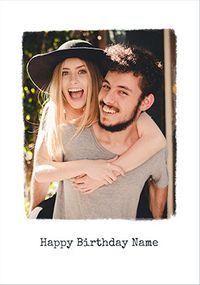 Tap to view Happy Birthday White Border Photo Card