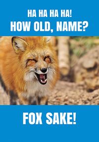 For Fox Sake Personalised Birthday Card