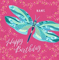 Dragonfly Personalised Birthday Card