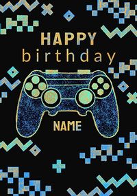 Happy Birthday Gaming Personalised Card