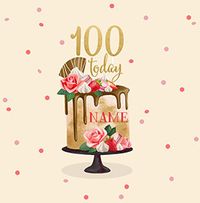 100th Birthday Cake Card