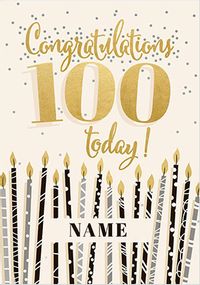 Congratulations 100 Today! Birthday Card