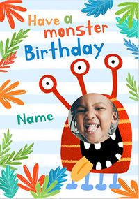 Monster Birthday Photo Card