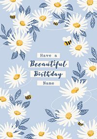 Tap to view Beeautiful Birthday Personalised Floral Card
