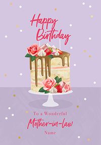 Luxury Cake Mother-in-Law Birthday Card