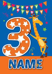 Tap to view Toys R Us Geoffrey Age 3 Birthday  Card