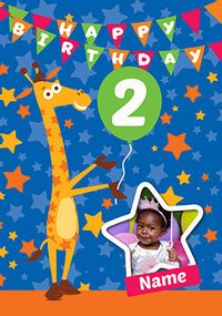 Tap to view Toys R Us Geoffrey Balloon Age 2 Birthday Photo Card