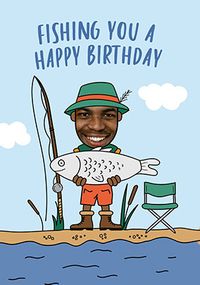 Tap to view Fishing You a Happy Birthday Photo Card