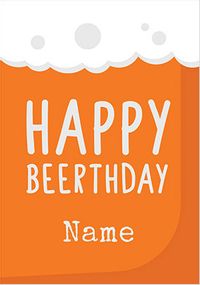 Happy Beerthday Personalised Birthday Card