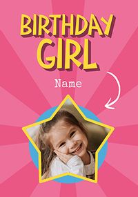 Tap to view Birthday Girl Star Photo Card